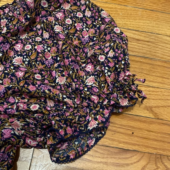 😊 Old Navy Puff-Sleeve Square-Neck Floral Babydoll Blouse - Picture 7 of 8